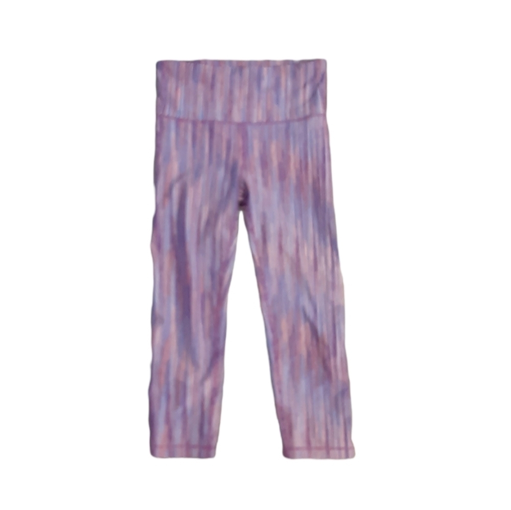 Gap Fit Gfast Purple Kidcore Striped Baddie Workout Exercise Legging Pants SZ XS